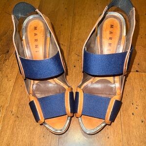 Marni Women's Sandals in Brown and Navy